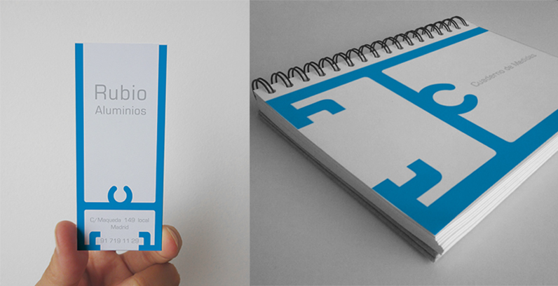 tarjeta de visita, cuaderno de medidas