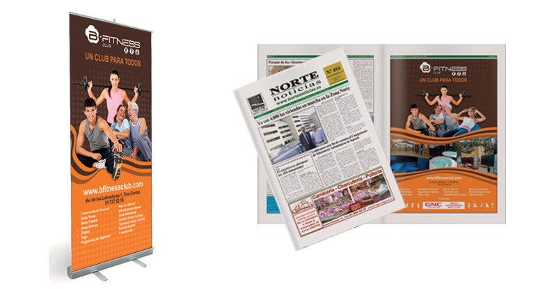 roll up y anuncio en prensa